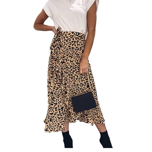 Cheetah Wrap Maxi HAUTE ROGUE | High Low Full Skirt - Picture 5 of 14